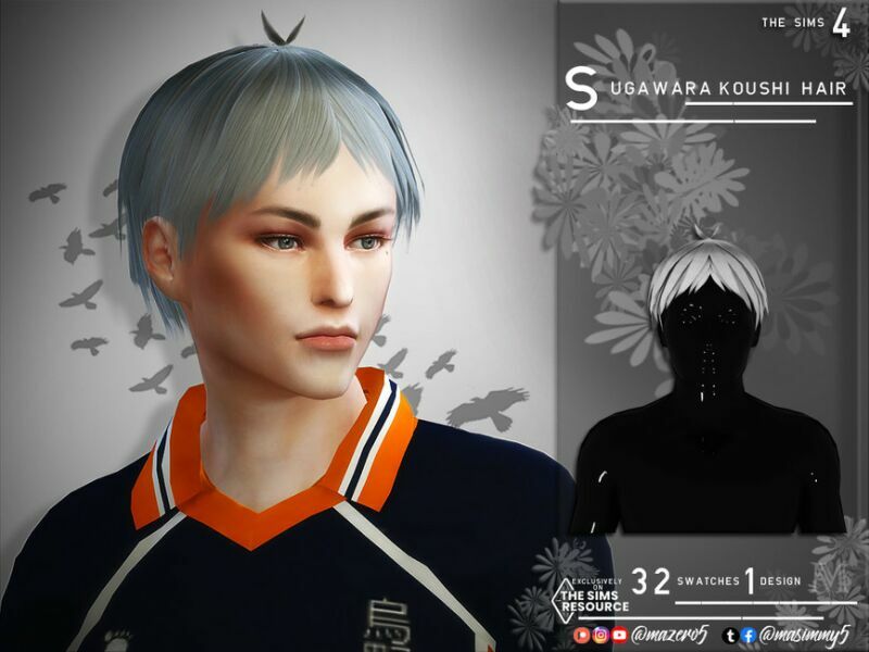 Hair Sugawara Koushi By Mazero5 Sims 4 CC