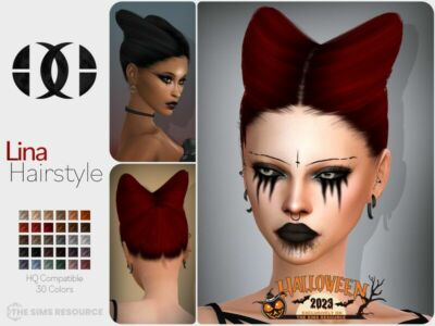 Halloween 2023 – Lina Hairstyle By Darknightt Sims 4 CC