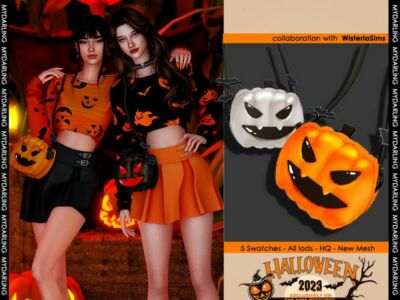 Halloween Pumpkin BAG 2023 Adult By Mydarling20 Sims 4 CC