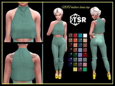 Halter Loose TOP By Nadiafabulousflow Sims 4 CC