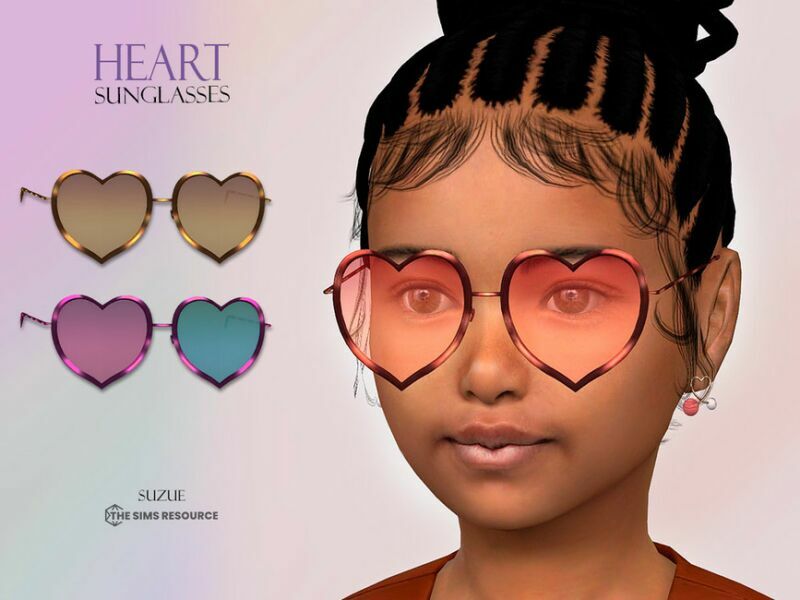 Heart Sunglasses Child By Suzue Sims 4 CC