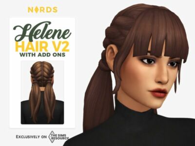 Helene Hair V2 By Nords Sims 4 CC