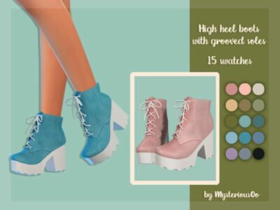 High Heel Boots With Grooved Soles By Mysteriousoo Sims 4 CC