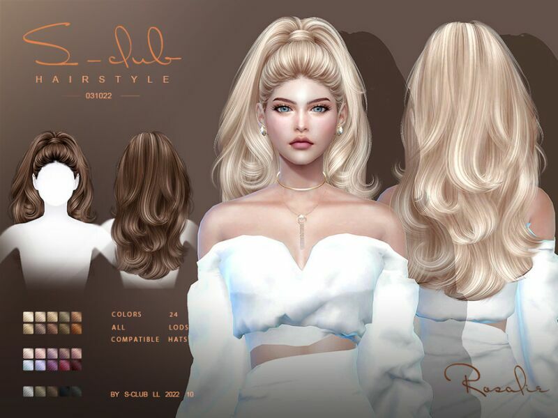 sims 4 cc high ponytail curly hairstyle rosalie031022 by s club 2