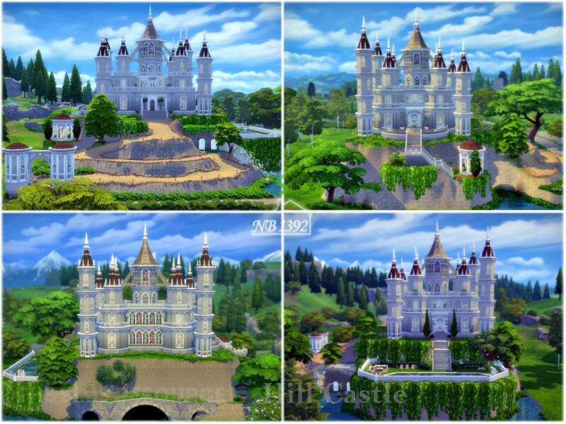 sims 4 cc hill castle by nobody1392 3