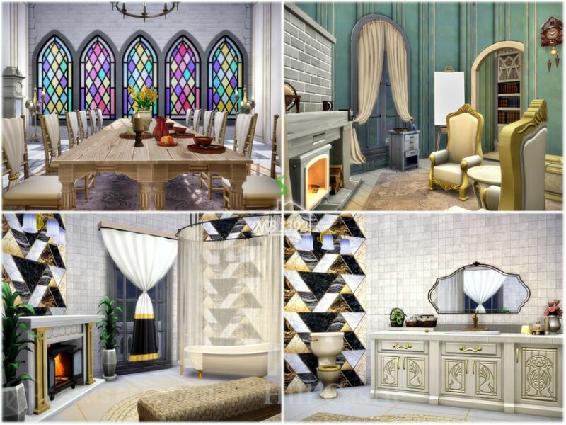 sims 4 cc hill castle by nobody1392 5