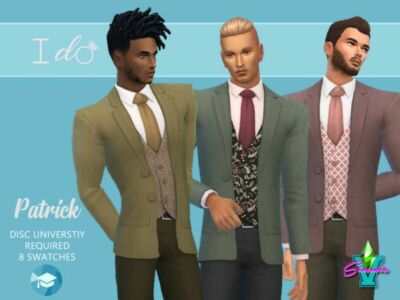 I DO Patrick 3PC Suit By Simmiev Sims 4 CC