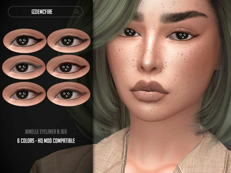 IMF Janelle Eyeliner N.169 By Izziemcfire Sims 4 CC