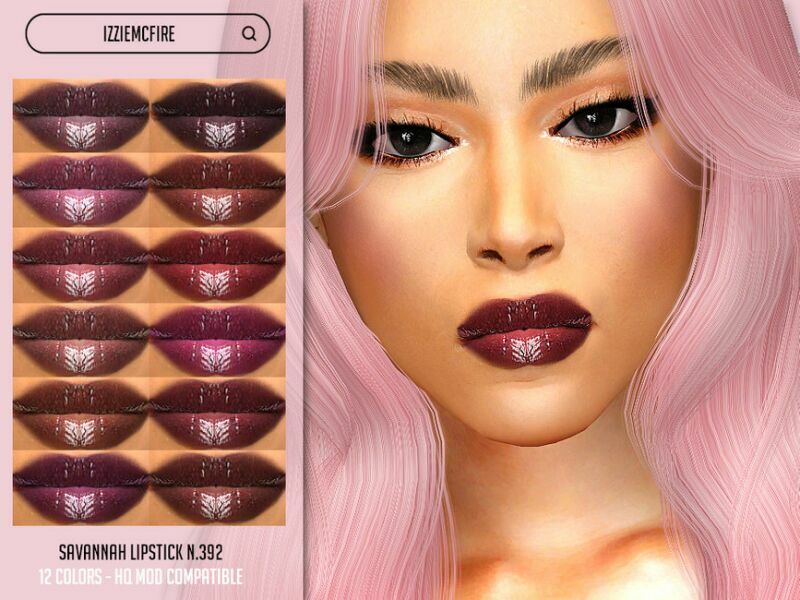 IMF Savannah Lipstick N.392 By Izziemcfire Sims 4 CC