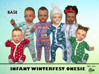 Infant Winterfest Onesie Sims 4 CC