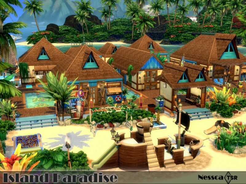 sims 4 cc island paradise by nessca 2