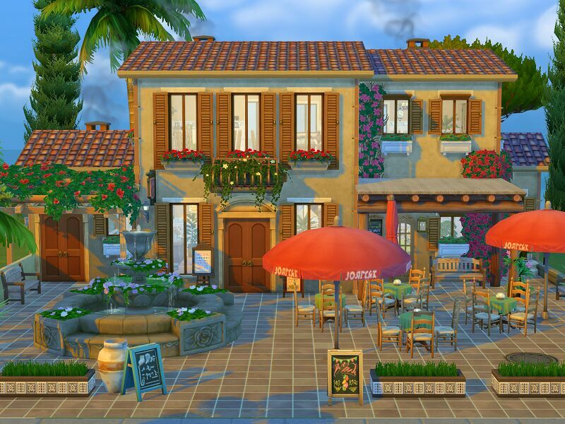 Italian Restaurant – NO CC By Flubs79 Sims 4 CC