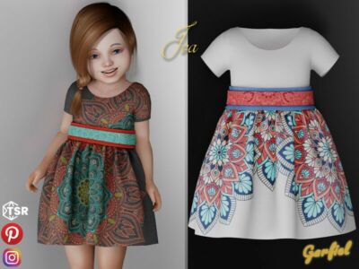 IVA – Cute Floral Dress By Garfiel Sims 4 CC