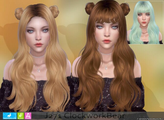 J271 Clockworkbear Hair Sims 4 CC