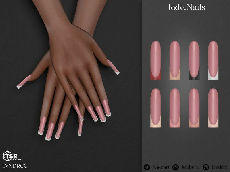 Jade Nails Sims 4 CC