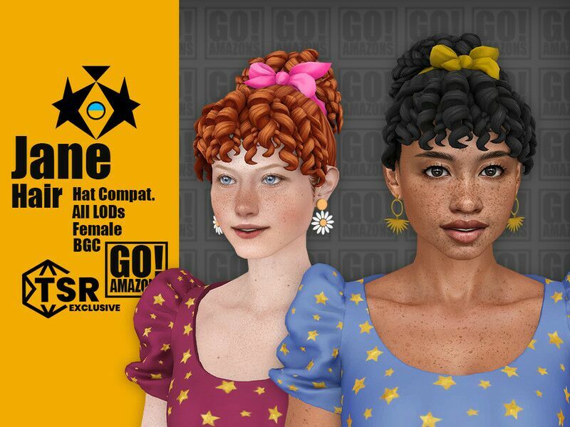 Jane Hair By Goamazons Sims 4 CC