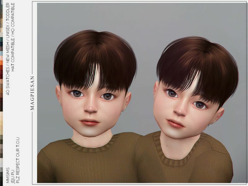 Jeju Hair For Toddler By Magpiesan Sims 4 CC