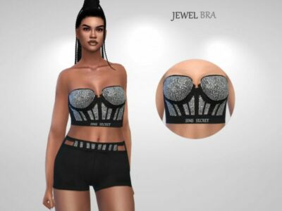 Jewel BRA By Puresim Sims 4 CC