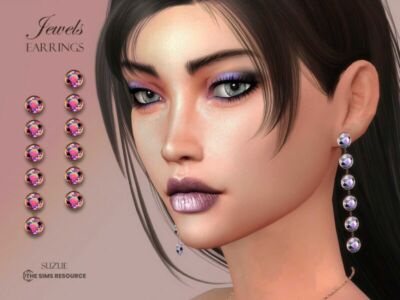 Jewels Earrings By Suzue Sims 4 CC