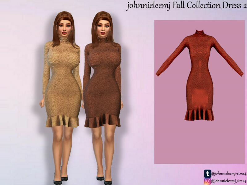 Johnnieleemj Fall Collection Dress 2 By Johnnieleemj Sims 4 CC