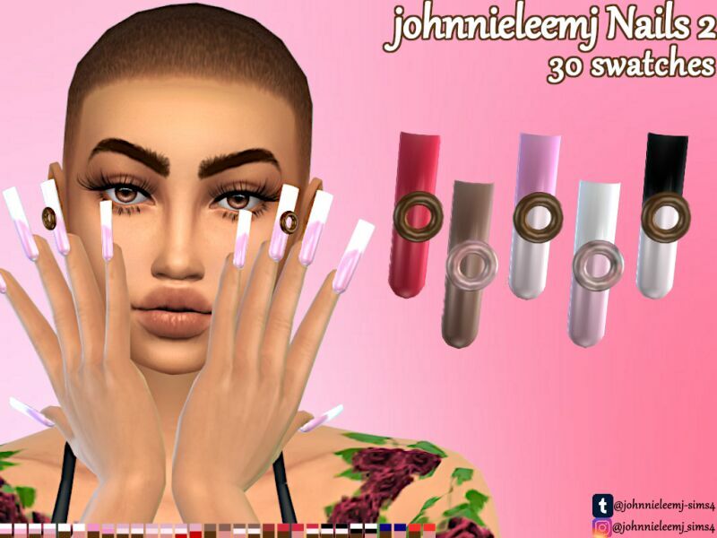 sims 4 cc johnnieleemj nails 2 by johnnieleemj 2