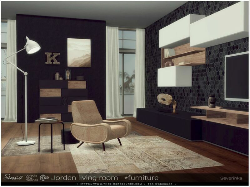 Jorden Livingroom Furniture By Severinka_ Sims 4 CC