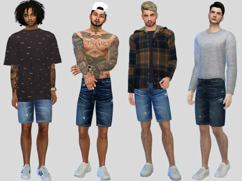 Jourdan Denim Short By Mclaynesims Sims 4 CC