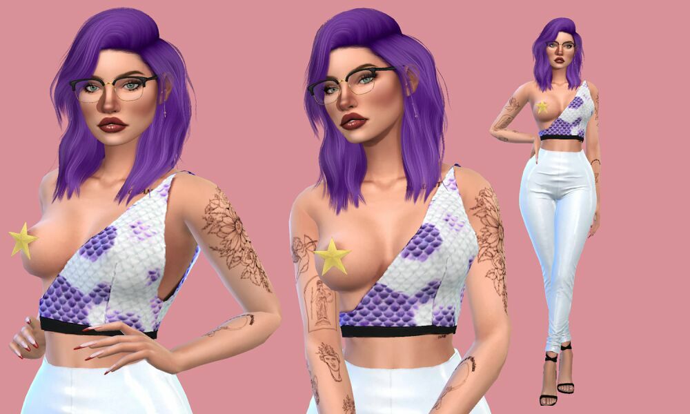 sims 4 cc jules star top nsfw ♥ by gemmagarza 2