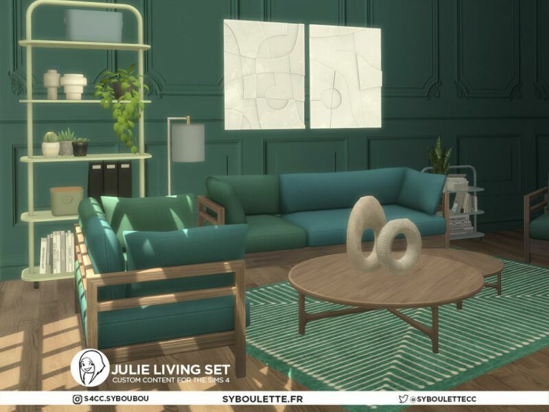 sims 4 cc julie livingroom set part 2 by syboubou 2