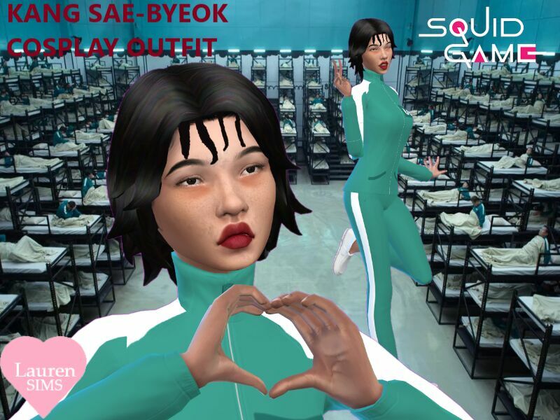 Kang Sae-Byeok Cosplay (Squid Game) By Laurensims Sims 4 CC