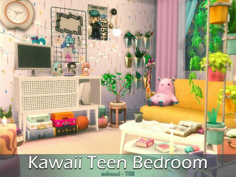 sims 4 cc kawaii teen bedroom tsr cc only by nolcanol 2