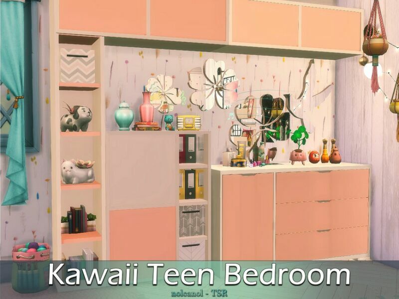 sims 4 cc kawaii teen bedroom tsr cc only by nolcanol 4