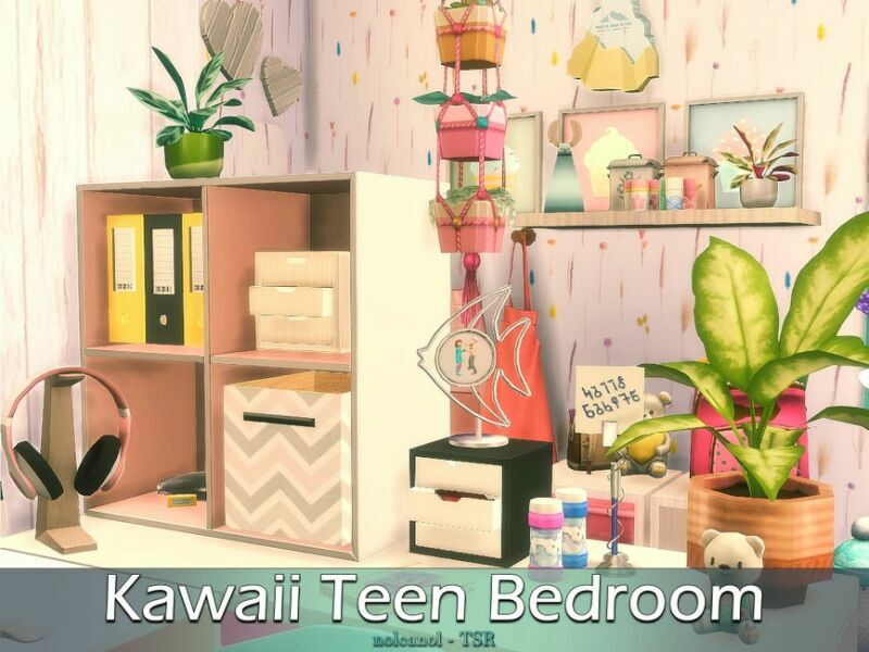 sims 4 cc kawaii teen bedroom tsr cc only by nolcanol 6