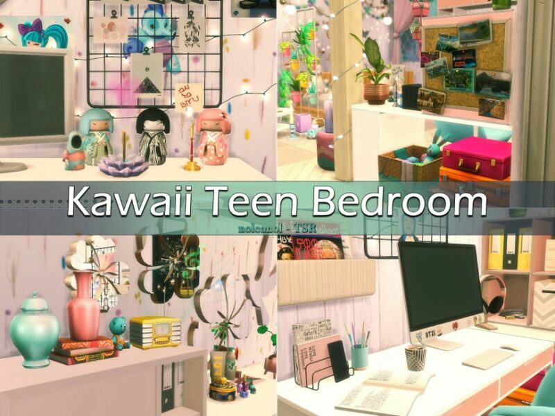 sims 4 cc kawaii teen bedroom tsr cc only by nolcanol 7