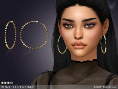 Kenzie Hoop Earrings By Giulietta Sims 4 CC