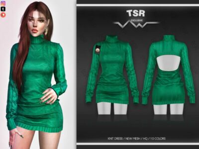 Knit Dress BD612 By Busra-Tr Sims 4 CC