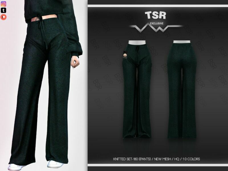 Knitted SET-180 (Pants) BD614 By Busra-Tr Sims 4 CC