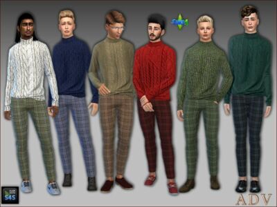 Knitted Sweaters And Pants Sims 4 CC