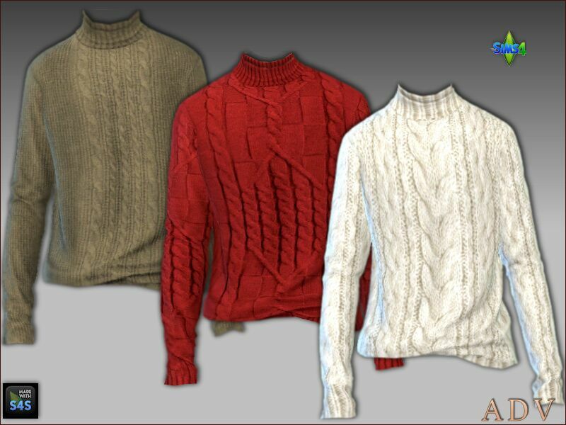 sims 4 cc knitted sweaters and pants 3