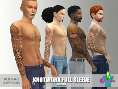 Knotwork FS Right ARM Tattoo By Simmiev Sims 4 CC