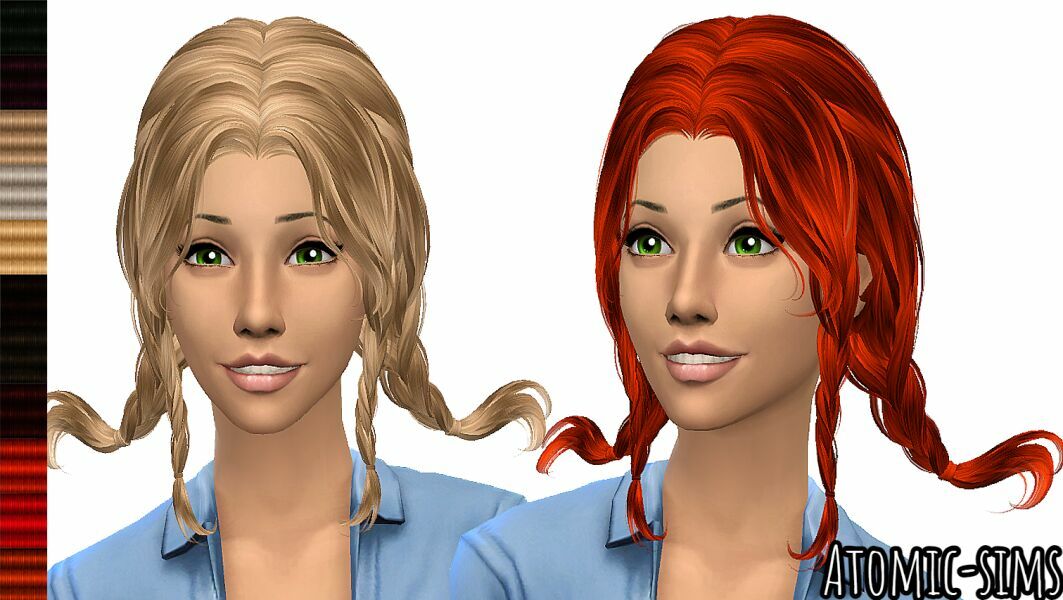 Kotehoksims Hair 67 Bubble TEA Hair Retexture (Mesh Needed) By Atomic-Sims Sims 4 CC