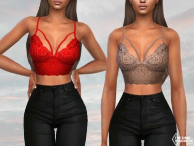 Lace Bustier Tops By Saliwa Sims 4 CC