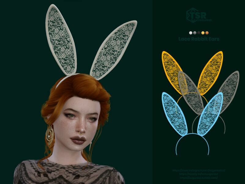 Lace Rabbit Ears Sims 4 CC