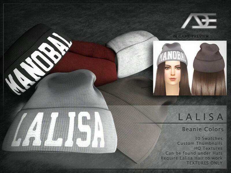 Lalisa Beanie Colors (Textures Only) Sims 4 CC