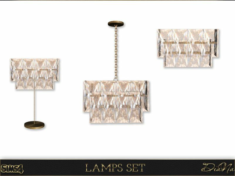 sims 4 cc lamps set by dianasims 2