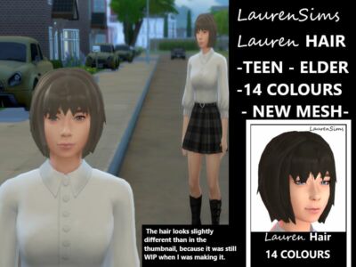 Lauren Hair By Laurensims Sims 4 CC