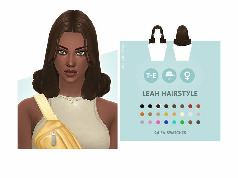 Leah Hairstyle By Simcelebrity00 Sims 4 CC