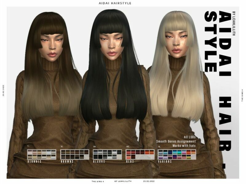 Leahlillith Aidai Hairstyle Sims 4 CC