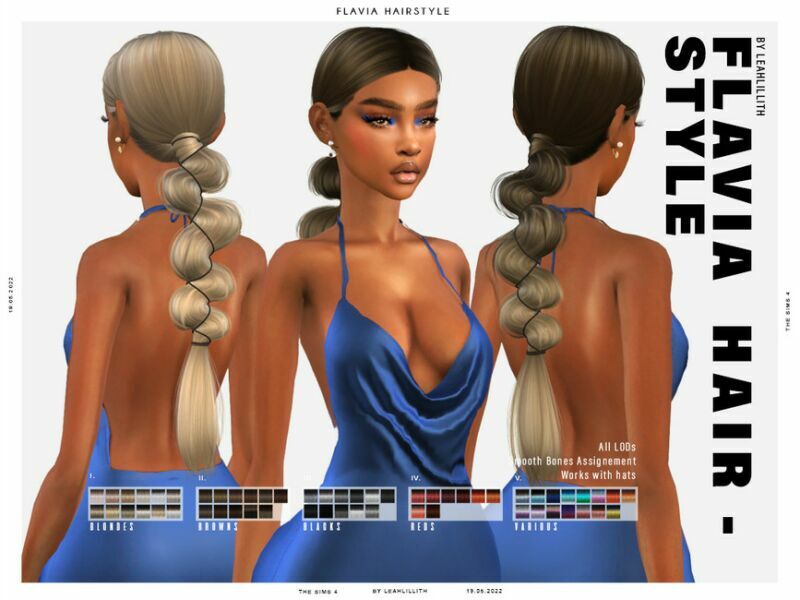 Leahlillith Flavia Hairstyle Sims 4 CC