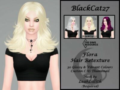 Leahlillith Flora Hair Retexture (Mesh Needed) By Blackcat27 Sims 4 CC